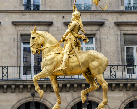 Statue de Jeanne d'Arc, l'histoire de France