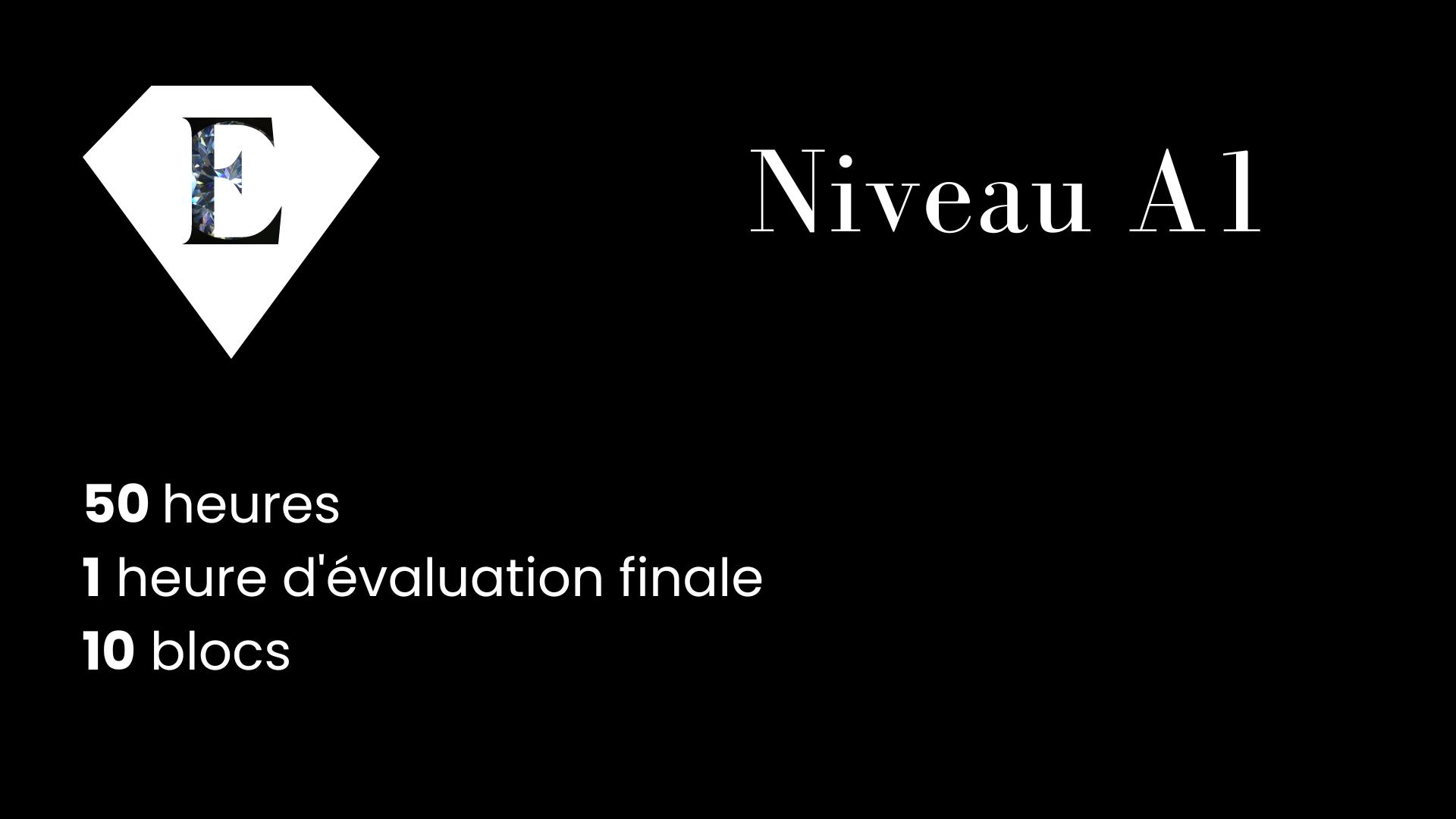 Niveau A1, français général